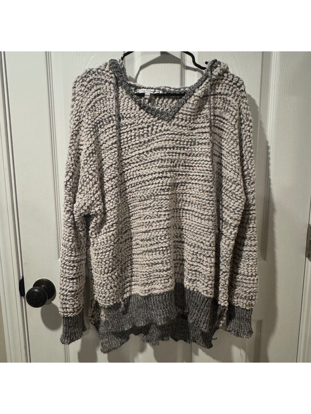 Young Fabulous & Broke Cozy Chunky Knit Hoodie Sweater S/M